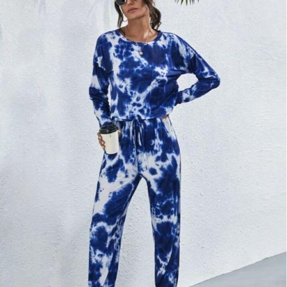 Blue And White Loungewear Set - Picture 6 of 8